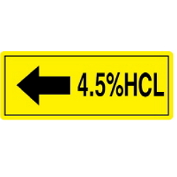 Warning Label: 4.5% HCL