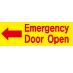 Warning Label: Emergency Door Open