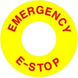 Warning Label: TAG EMS- EMERGENCY STOP