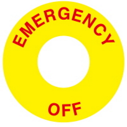 Warning Label: EMO- EMERGENCY OFF