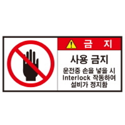 Warning Label: Door - Interlock - Hand