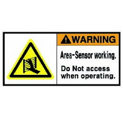 Warning Label: Area - Sensor - Area