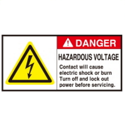 Warning Label: Hazardous-Voltage-Shock