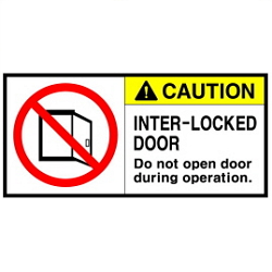 Warning Label: Interlock - Interlock - Door