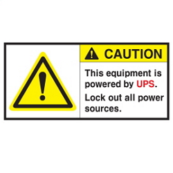 Warning Label: UPS