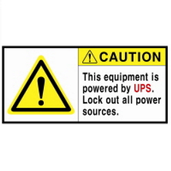 Warning Label: UPS-Equipment-Lock