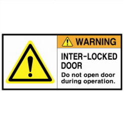 Warning Label: Interlock-Door Lock-Interlock-Door (SW-EL-250)