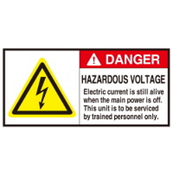 Warning Label: High Voltage - Switchboard