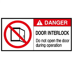 Warning Label: Door Interlock