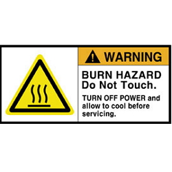 Warning Label: Surface High Temperature-Burn-Temperature