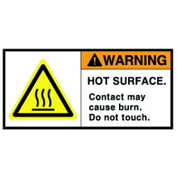 Warning Label: Surface High Temperature-Burn-Temperature