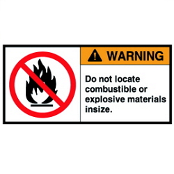 Warning Label: Flammable-Fire