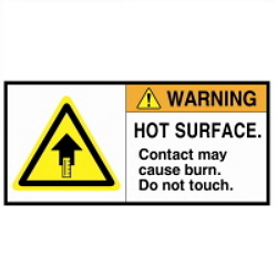 Warning Label: Surface High Temperature-Burn-Temperature