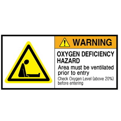 Warning Label: Oxygen-20%