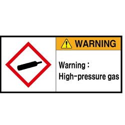 Warning Label: GAS-High Pressure Gas