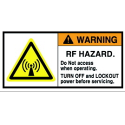 Warning Label: RF HAZARD