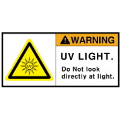 Warning Label: UV LIGHT