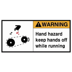 Warning Label: HAND- HAZARD