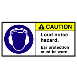 Warning Label: Ear Cover-Noise