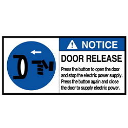 Warning Label: Door-Press