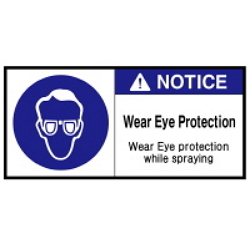 Warning Label: Safety Glasses