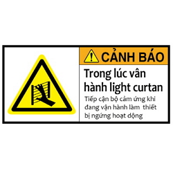 Warning Label: Light Curtain In-operation