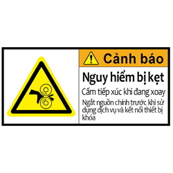 Warning Label: Curling Hazard-Do not touch While operating