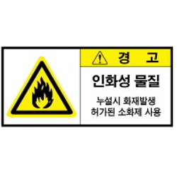 Warning Label: Flammable materials