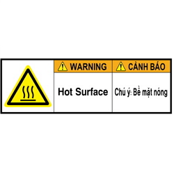 Warning Label: High temperature surface