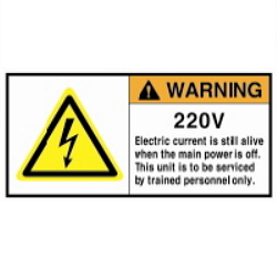 Warning Label: Electricity-220