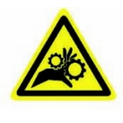 Warning Label: Hand Gear