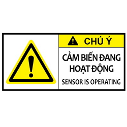 Warning Label: Warning Area Sensor While Operating