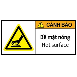Warning Label: Warning Burn Danger Burn Danger in case in touch with surface