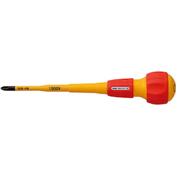 Slim insulated screwdriver thin shaft type 