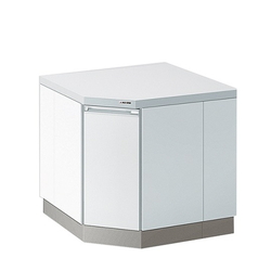 Side Laboratory Bench White, For Corner 1000 x 1000 x 800