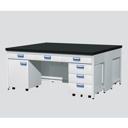 Central Laboratory Table Steel Type, Suspension Drawer, With Cart, EAB Series