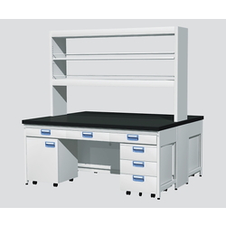 Central Laboratory Table Steel Type, Suspension Drawer, With Reagent Shelf, Cart, EAB Series