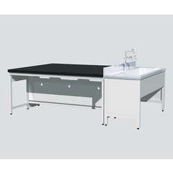 Central Laboratory Table Steel Type, Flat, With Sink, EAA Series