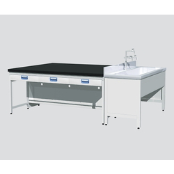 Central Laboratory Table Steel Type, Suspension Drawer, With Sink, EAB Series