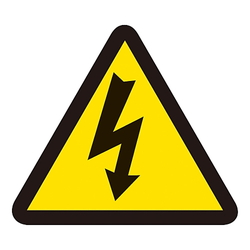 PL Warning Sticker, Electric Danger (High Voltage Danger), PL-5, 10 Disc Set