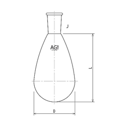 3200-3-6L Eggplant-Shaped Flask