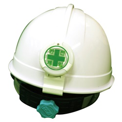 Safety Helmet Attached to LED