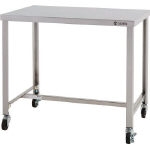 Stainless Steel Workbench, H-Type Frame, with Casters, SUS430 Uniform Load (kg) 120