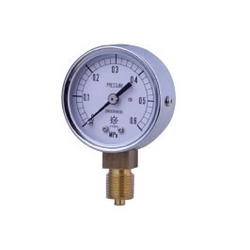 KOT Compact Pressure Gauge, SUS Type, Rimless Type (A) (AT-G1/4-50X0.2MPA-AKA) 