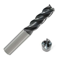 Carbide 4-Flute Unequal Split & Unequal Lead 3D End Mill