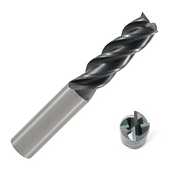 Carbide 4-Flute Unequal Split & Unequal Lead 4D End Mill (EM27CA-4D030) 