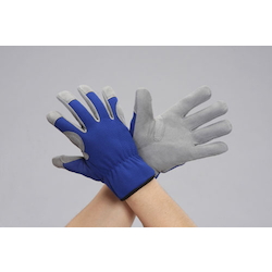 Gloves (Synthetic Leather / Blue, Gray / Thickness 1.1 mm)