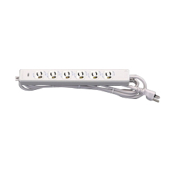 125 V AC/15 A, Power Strip (6 Outlets, Ground and Retaining Type, With MG)
