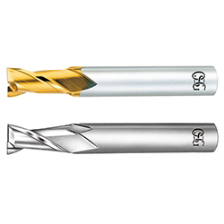 2-Flute Short H.S.S End Mill (Uncoated/TIN) (88006K) 