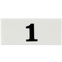 Acryl Angled Numbered Tag